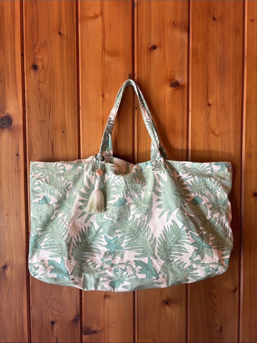Tropical Leaf Canvas Tote Bag